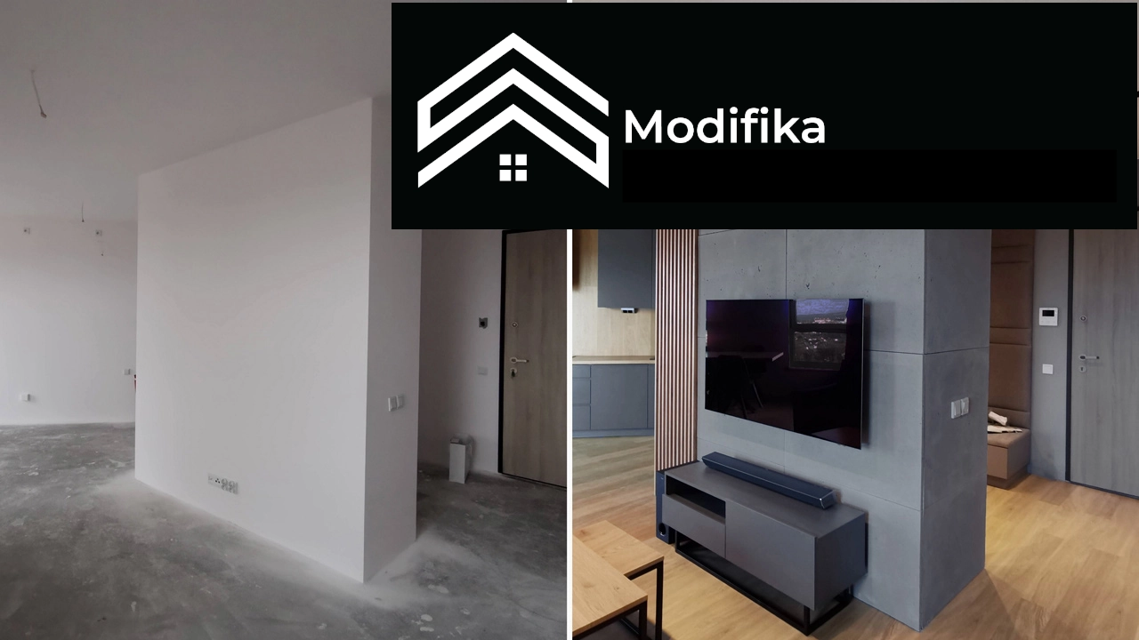 Modernisiertes Badezimmer und angepasster Wohnraum nach der Ausführung