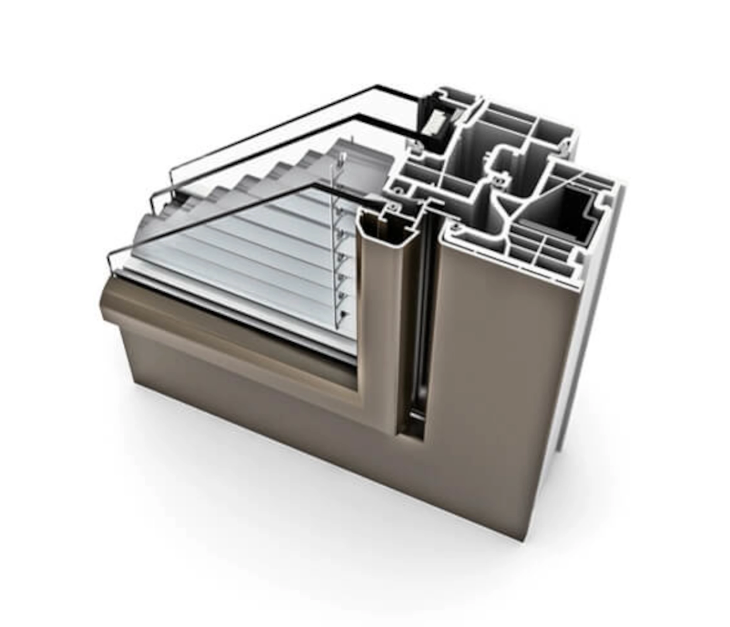 Energieeffizientes PVC-Aluminium-Fenster